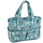 Hobby Gift Blue Scotty Dog Crafts Bag Blue/Brown