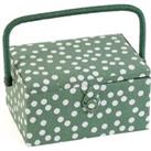 Hobby Gift Spots Medium Sewing Box Green/White