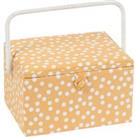 Hobby Gift Spots Medium Sewing Box Yellow/White