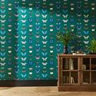 Butterfly Curator Emerald Wallpaper Green/Blue