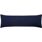 Pure Cotton Large Bolster Pillowcase Navy