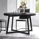 Cantwell 4 Seater Round Dining Table, Mango Wood Black