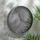Indoor Outdoor Aluminium Pewter Clock 40cm Dark Grey