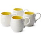 Set of 4 Sophie Conran for Portmeirion Sunshine Honey Pot Mugs White