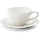 Set of 4 Sophie Conran for Portmeirion Tea Cups & Saucers White