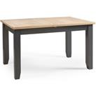 Bordeaux 6 Seater Rectangular Extendable Dining Table, Solid Oak Grey