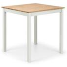 Coxmoor 4 Seater Square Dining Table, Off White Solid Oak Cream