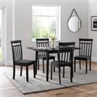 Rufford 4-6 Seater Square Extendable Dining Table Black