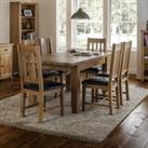 Astoria 4-6 Seater Rectangular Extendable Dining Table, Solid Oak Brown
