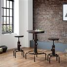 Rockport Pipework 4 Seater Round Bar Table Mocha