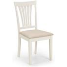 Stanmore Set of 2 Dining Chairs, Ivory Faux Linen Cream
