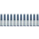 Pack of 12 Twisted Pillar Candles Blue