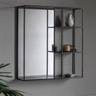 Neola Mirror Shelf, 60x65cm Black