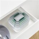 Set of 5 Nest Lock Storage Containers Green