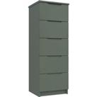 Legato Tall 5 Drawer Chest Green
