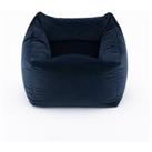 Eliza Square Beanbag Chair Luxe Navy