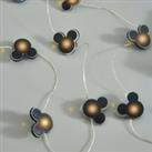 Mickey Mouse Black LED String Lights Black