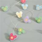 Mickey Mouse Rainbow LED String Lights Pink/Blue/Green