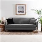 Boucle 3 Seater Sofa Cover Charcoal