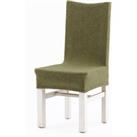 Boucle Dining Chair Cover Green