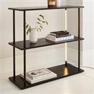 Cole Console Table with LED Light Black Black