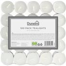 Pack of 100 Unscented Tealights White