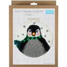 Punch Needle Hoop Kit Penguin MultiColoured