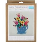 Needle Felting Kit with Frame Bouquet Blue/Red