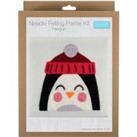 Needle Felting Kit with Frame Penguin MultiColoured