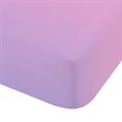 Ombre Rainbow Clouds Fitted Sheet Pink