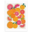 East End Prints Grapefruit Harvest Print Orange/Green