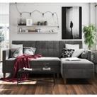 Hartford Chenille Storage Sofa Bed Grey