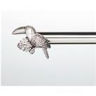 Mix and Match Toucan Finials Pair Satin Steel (Silver)