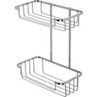Rust-Free 2 Tier Cosmetic Caddy Silver
