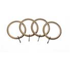 Universal Pack of 4 19mm Curtain Rings Antique Brass