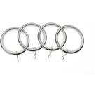 Universal Pack of 4 19mm Curtain Rings Chrome