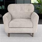 Sven Chunky Chenille Snuggle Chair Beige
