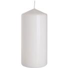 White Pillar Candle, 6.8cm x 15cm White