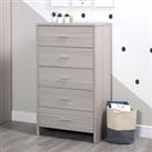 Ickle Bubba Pembrey Tall 5 Drawer Chest Grey