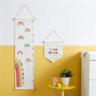 Ickle Bubba Rainbow Dream Wall Art & Growth Chart Set White/Red/Blue