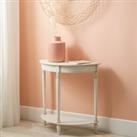 Pacific Heritage Half Moon Console Table, Painted Pine White