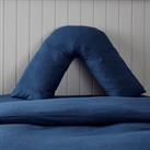 Soft & Cosy Luxury Brushed Cotton V-Shape Pillowcase Navy Blue
