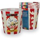 Pack of 6 SMART Large Popcorn Buckets Red and White