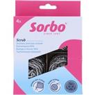 Sorbo Pack of 4 Stainless Steel Pan Scourers Silver