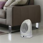Dunelm White Igenix 2000W White Oscillating Fan Heater, 21.8cm x 18cm x 29.2cm White