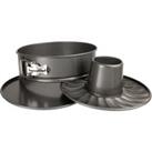 Luxe 2 in 1 23cm Spring Form Cake Tin with Bundt Base Grey