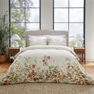 Dorma Rambling Rose Cream Cotton Duvet Cover and Pillowcase Set Beige
