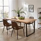 Vixen 4-6 Seater Rectangular Extendable Dining Table, Oak Effect Oak (Brown)