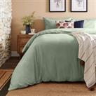 Simply Brushed Cotton Sage Green Duvet Cover & Pillowcase Set Sage (Green)
