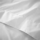 Hotel 230 Thread Count Crisp Cotton Percale Flat Sheet White